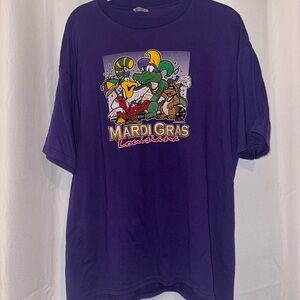 Jerzees Vintage purple Mardi Gras T-Shirt size XL‎